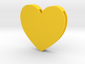 Choker Slide Letters (4cm) - Rebirth Heart in Yellow Processed Versatile Plastic