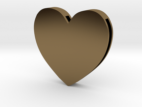 Choker Slide Letters (4cm) - Rebirth Heart in Polished Bronze