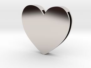 Choker Slide Letters (4cm) - Rebirth Heart in Rhodium Plated Brass