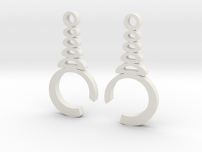 "Understatement" Earrings  in White Premium Versatile Plastic