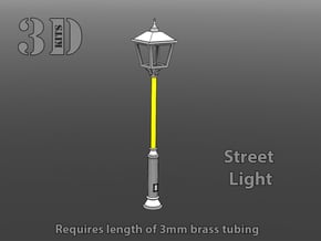 Street Lamp 1 in Tan Fine Detail Plastic
