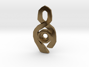 Ribbon Pendant setting for 5mm Gem in Natural Bronze