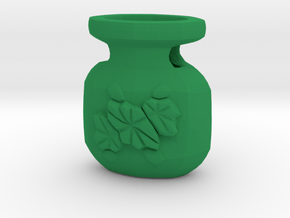 Bud Bottle Pendant - 1in tall in Green Processed Versatile Plastic