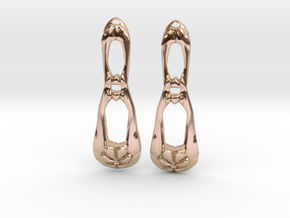 Drop Earring Dangles (Pair) in 14k Rose Gold Plated Brass