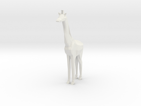 Low Poly Giraffe in White Natural Versatile Plastic