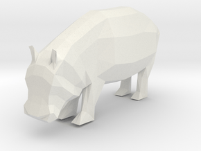 Hippo Baby in White Natural Versatile Plastic