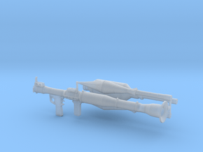 RPG launcher 1:16 scale with rockets in Smooth Fine Detail Plastic