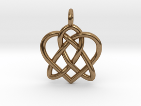 Celtic Heart pendant in Natural Brass