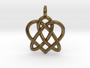 Celtic Heart pendant in Natural Bronze