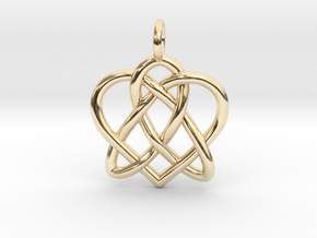 Celtic Heart pendant in 14k Gold Plated Brass