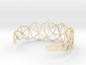 Bracelet - Triangle 01 in 14k Gold Plated Brass: Small
