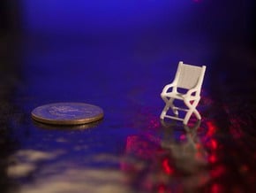 1:48 Civil War Chair in White Natural Versatile Plastic