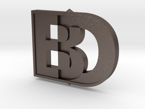 Black Dog Engineering 3D Logo in Polished Bronzed Silver Steel