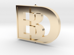 Black Dog Engineering 3D Logo in 14k Gold Plated Brass