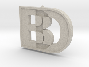 Black Dog Engineering 3D Logo in Natural Sandstone