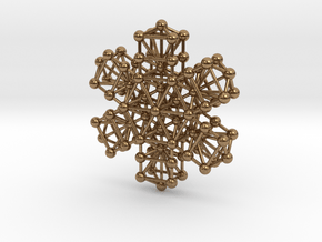Snowflake of Life v 2.0 in Natural Brass