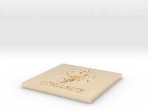 Persona 5 'Take Your Time' Themed Coaster  in 14k Gold Plated Brass