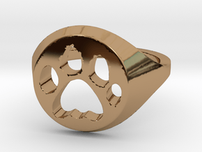 Cat ring  in Polished Brass: 7 / 54