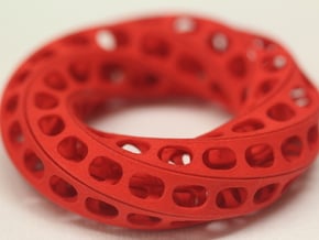Sliced Torus Puzzle 3in in Red Processed Versatile Plastic
