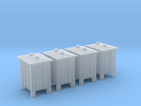 4 pcs Z scale signal relay box on sprue in Smooth Fine Detail Plastic