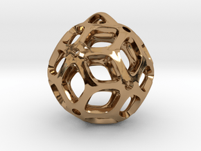 View of spherical games - part two. Pendant in Polished Brass