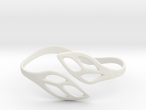 FLOS Bracelet. Smooth Elegance. in White Natural Versatile Plastic: Small