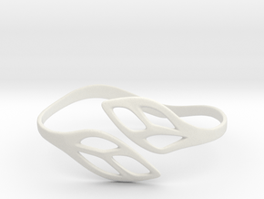 FLOS Bracelet. Smooth Elegance. in White Natural Versatile Plastic: Medium