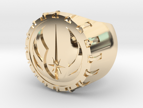 Jedi Ring 18mm in 14k Gold Plated Brass