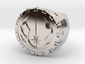 Jedi Ring 24mm in Rhodium Plated Brass