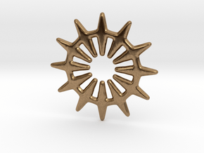 12 pointed star geometric base shape in Natural Brass
