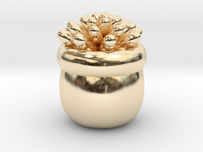 Succulent No.1 in 14k Gold Plated Brass