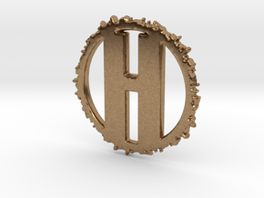 HenryTek Logo Pendant in Natural Brass