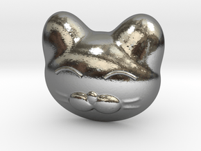 Cat Pendant  in Polished Silver