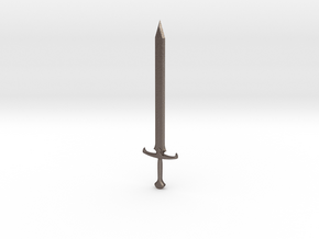 Long-Sword letter opener in Polished Bronzed Silver Steel