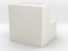 cube in White Natural Versatile Plastic