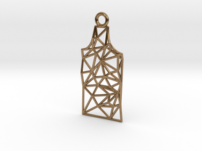 Amsterdam Canal House Wireframe Pendant in Natural Brass