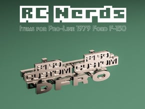 RCN095 Emblems for Ford F150 79 P-L in Tan Fine Detail Plastic