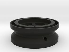 1/10 Scale Slotted 1.9 Beadlock Wheel in Black Natural Versatile Plastic