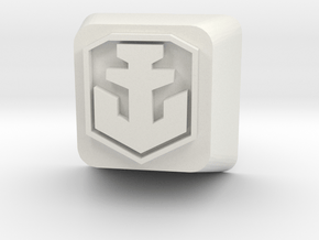 World of Warships Logo keycap (less detail) in White Natural Versatile Plastic