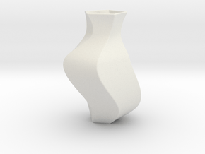 Deluxe Vase in White Natural Versatile Plastic