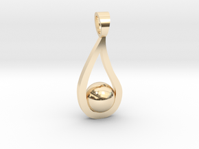 Drop [pendant] in 14k Gold Plated Brass