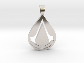Assassin [pendant] in Rhodium Plated Brass
