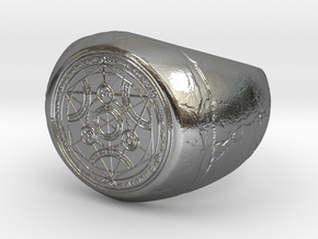 Alchemy Signet Ring in Polished Silver: 4 / 46.5