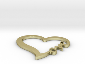 LOVE pendant in 18k Gold Plated Brass