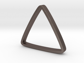 Ring Triangle US 8 in Polished Bronzed Silver Steel: 8 / 56.75