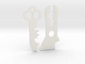 Futurama Planet Express Keys - Blades (2 of 2) in White Natural Versatile Plastic