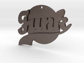 Funk Pendant in Polished Bronzed Silver Steel