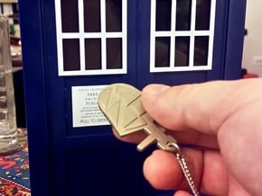 The Eighth Doctor's TARDIS Key in Polished Nickel Steel: Medium