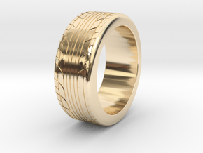 Tire ring 17.3mm request in 14k Gold Plated Brass