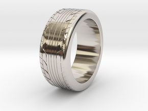 Tire ring 17.3mm request in Rhodium Plated Brass